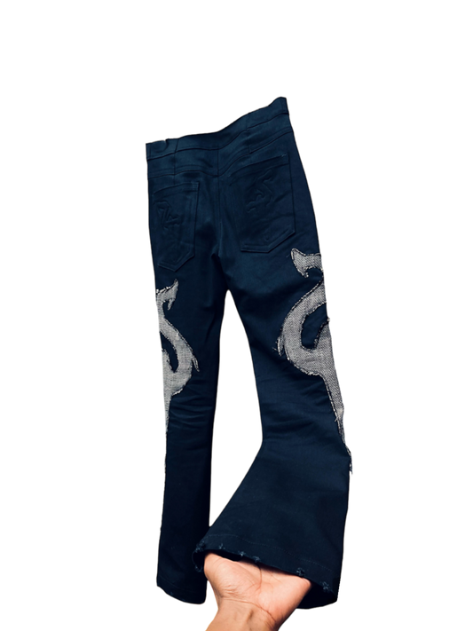 Logo flared jeans